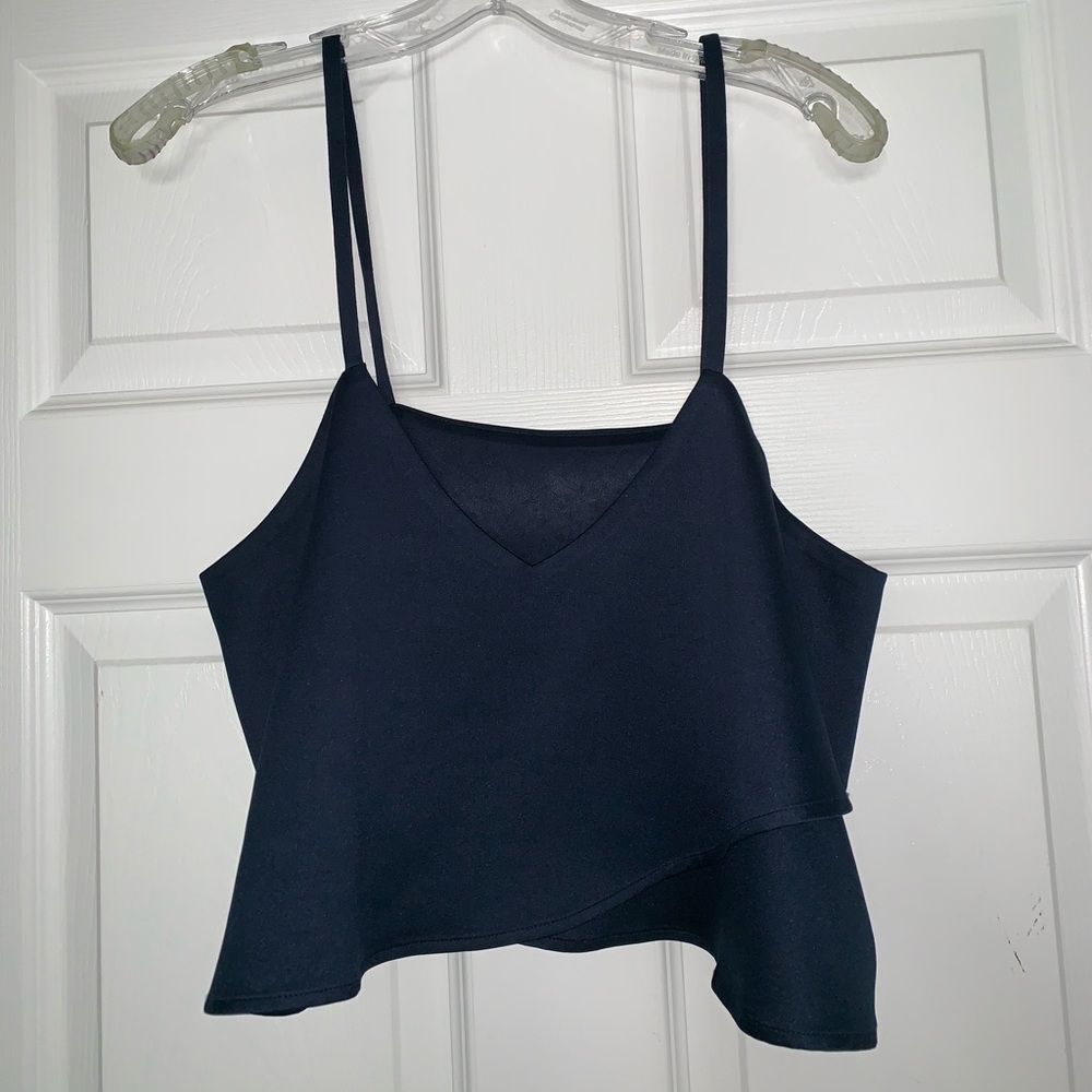 Navy cropped tank
